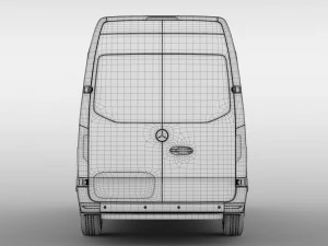 mercedes benz sprinter panel van l3h2 rwd 2019 3D Model