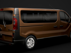 renault trafic minibus lwb 2019 Modèle 3D