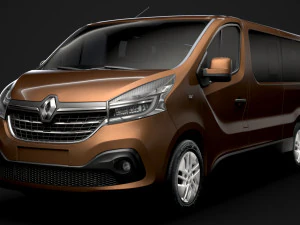 renault trafic minibus lwb 2019 3D Model