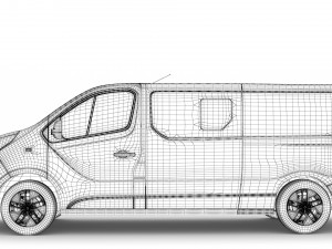 renault trafic minibus lwb 2019 Modèle 3D
