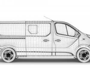 renault trafic minibus lwb 2019 Modèle 3D