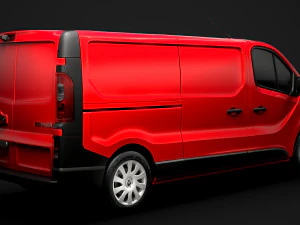 renault trafic van lwb 2019 3D Model