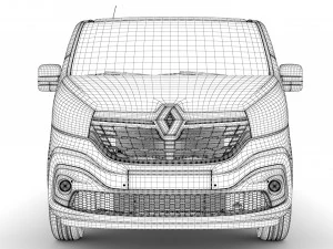 renault trafic van lwb 2019 3D Model