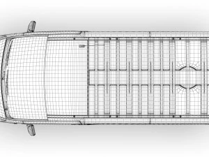 renault trafic van lwb 2019 3D Model