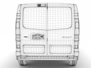 renault trafic van lwb 2019 3D Model