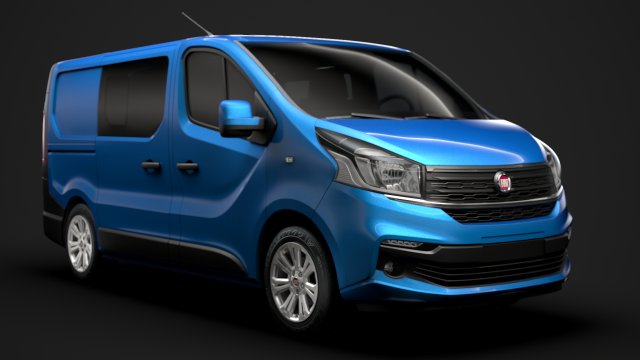 fiat talento combi 2019 3D Model .c4d .max .obj .3ds .fbx .stl .blend 