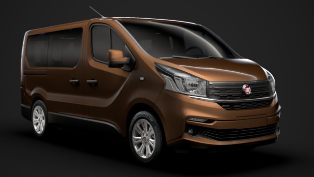 fiat talento minibus 2019 Model 3D .c4d .max .obj .3ds .fbx .stl .blend