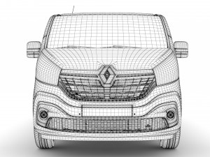 renault trafic van 2019 3D Model