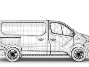 renault trafic van 2019 3D Model