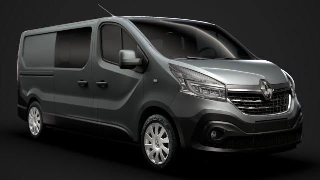 renault trafic combi lwb 2019 3D मॉडल .c4d .max .obj .3ds .fbx .stl .blend 