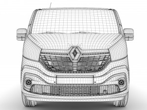 renault trafic combi lwb 2019 3D मॉडल
