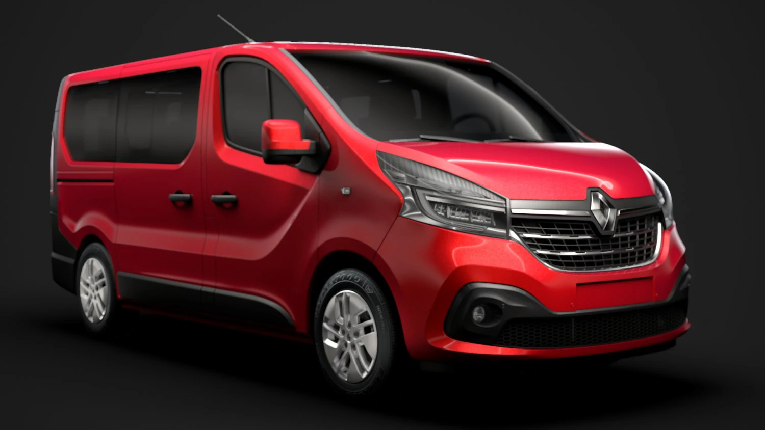 renault trafic minibus 2019 3D Model .c4d .max .obj .3ds .fbx .stl .blend 