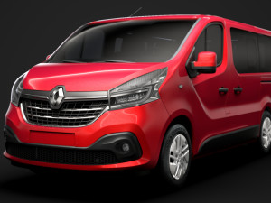 renault trafic minibus 2019 3D Model