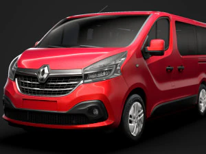 renault trafic minibus 2019 3D Model