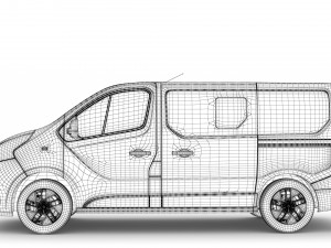 renault trafic minibus 2019 3D Model