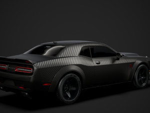 dodge challenger srt demon carbon 2019 3D 模型