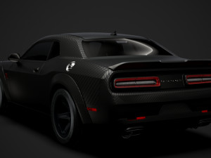 dodge challenger srt demon carbon 2019 3D 模型