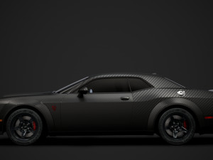 dodge challenger srt demon carbon 2019 3D 模型