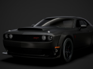dodge challenger srt demon carbon 2019 3D 模型