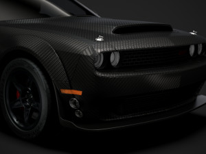 dodge challenger srt demon carbon 2019 3D 模型