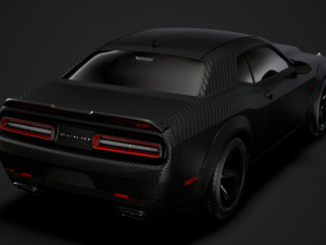 dodge challenger srt demon carbon 2019 3D 模型