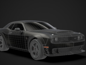 dodge challenger srt demon carbon 2019 3D 模型