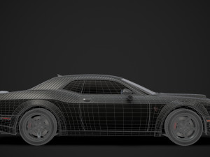 dodge challenger srt demon carbon 2019 3D 模型