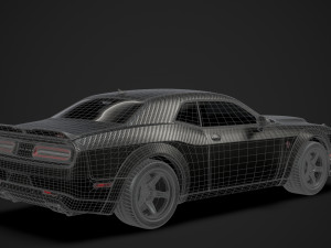 dodge challenger srt demon carbon 2019 3D 模型