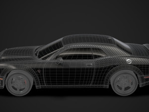 dodge challenger srt demon carbon 2019 3D 模型