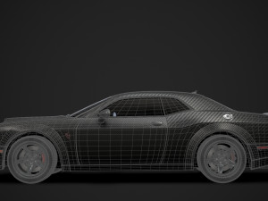 dodge challenger srt demon carbon 2019 3D 模型