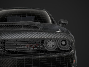 dodge challenger srt demon carbon 2019 3D 模型