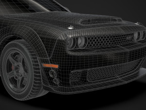 dodge challenger srt demon carbon 2019 3D 模型