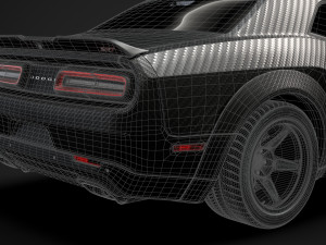 dodge challenger srt demon carbon 2019 3D 模型