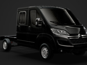 citroen jumper relay chassis truck crew cab 3450 wb 2019 3D Model