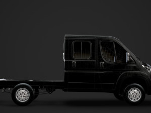 citroen jumper relay chassis truck crew cab 3450 wb 2019 3D Model