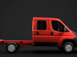citroen jumper relay chassis truck crew cab 3450 wb 2014 Modello 3D