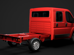 citroen jumper relay chassis truck crew cab 3450 wb 2014 Modello 3D