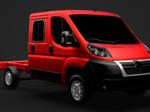 citroen jumper relay chassis truck crew cab 3450 wb 2014 Modello 3D