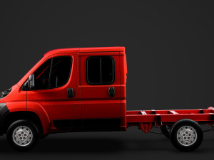 citroen jumper relay chassis truck crew cab 3450 wb 2014 Modello 3D