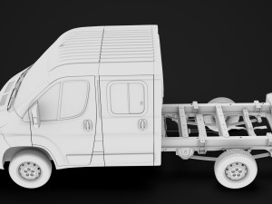citroen jumper relay chassis truck crew cab 3450 wb 2014 Modello 3D