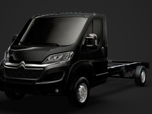 citroen jumper relay chassis truck single cab 4300wb 2019 3Dモデル