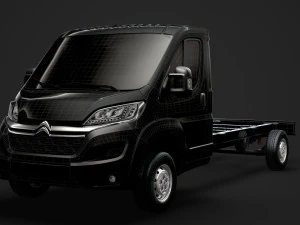 citroen jumper relay chassis truck single cab 4300wb 2019 3D Model