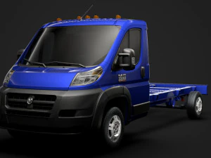 ram promaster cargo chassis truck single cab 4300 wb 2019 3D Model