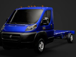 ram promaster cargo chassis truck single cab 4300 wb 2019 3D Model