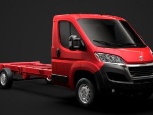 peugeot boxer manager chassis truck single cab 4300wb 2019 3D Model