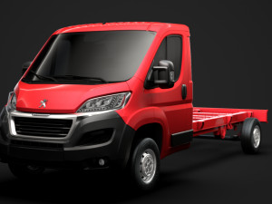 peugeot boxer manager chassis truck single cab 4300wb 2019 Model 3D