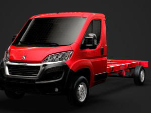 peugeot boxer manager chassis truck single cab 4300wb 2019 Model 3D