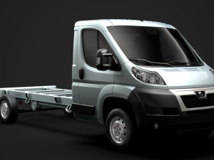 peugeot boxer manager chassis truck single cab 4300wb 2014 3D Model