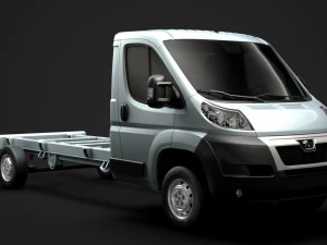 peugeot boxer yönetici şasi kamyon tek kabin 4300wb 2014 3D Model