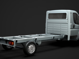 peugeot boxer manager chassis truck single cab 4300wb 2014 3D Model